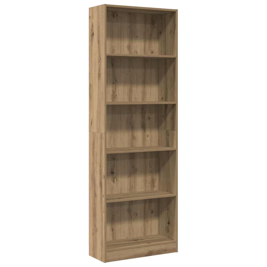 Polica za knjige Artisian hrast 60x24x176 cm Inženjersko drvo