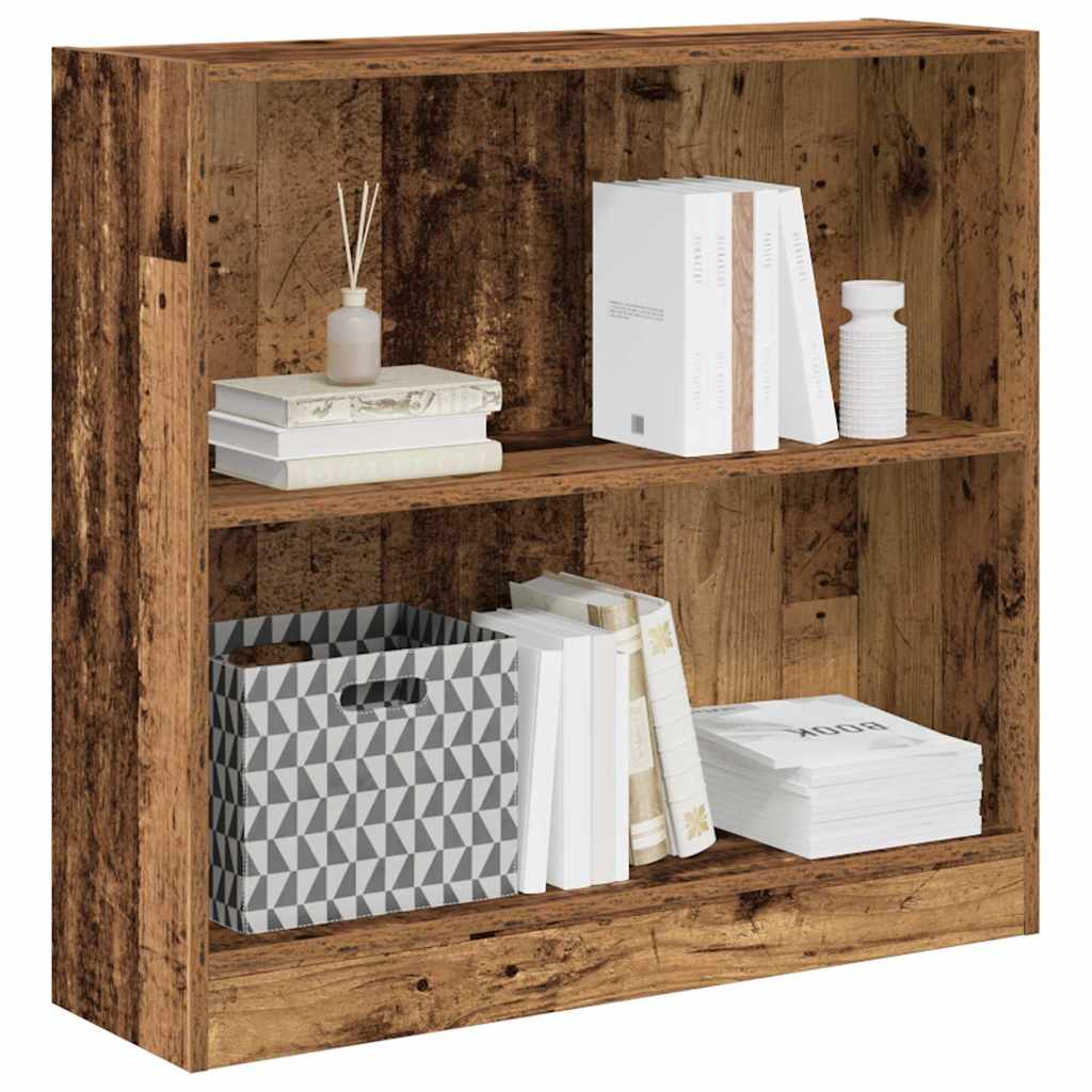 Regal za knjige boja starog drva 80x24x76 cm konstruirano drvo