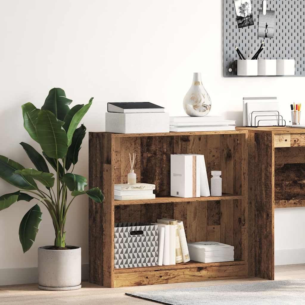 Regal za knjige boja starog drva 80x24x76 cm konstruirano drvo