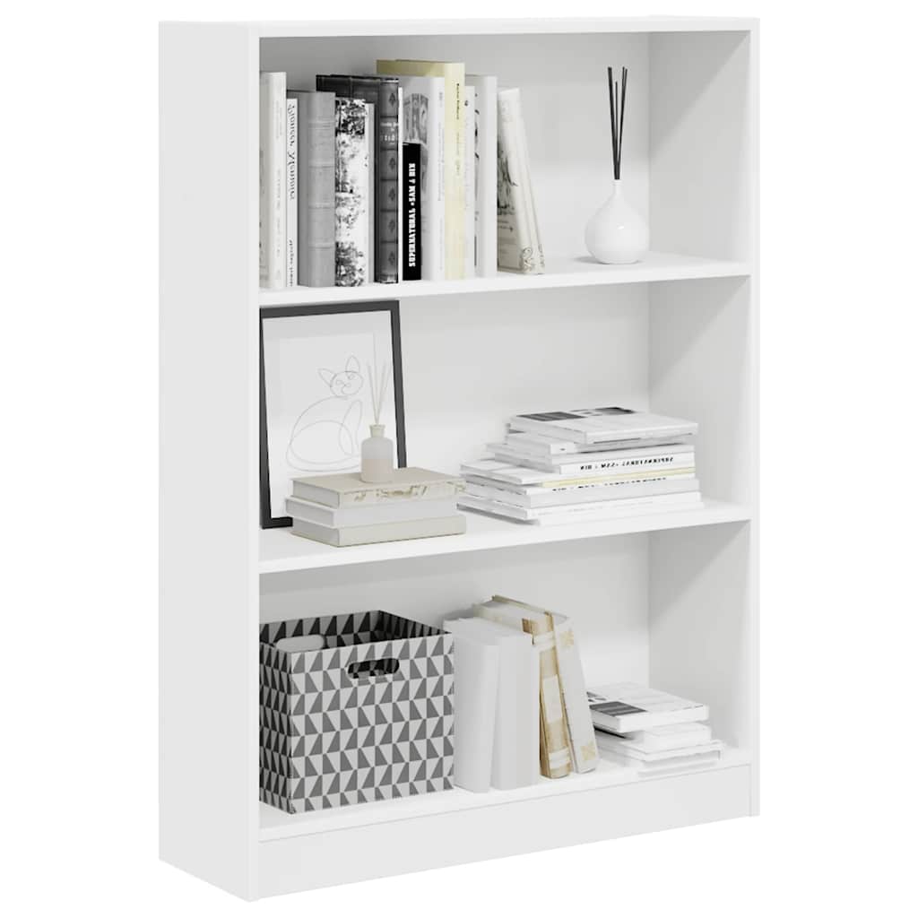Regal za knjige bijeli 80x24x109 cm konstruirano drvo