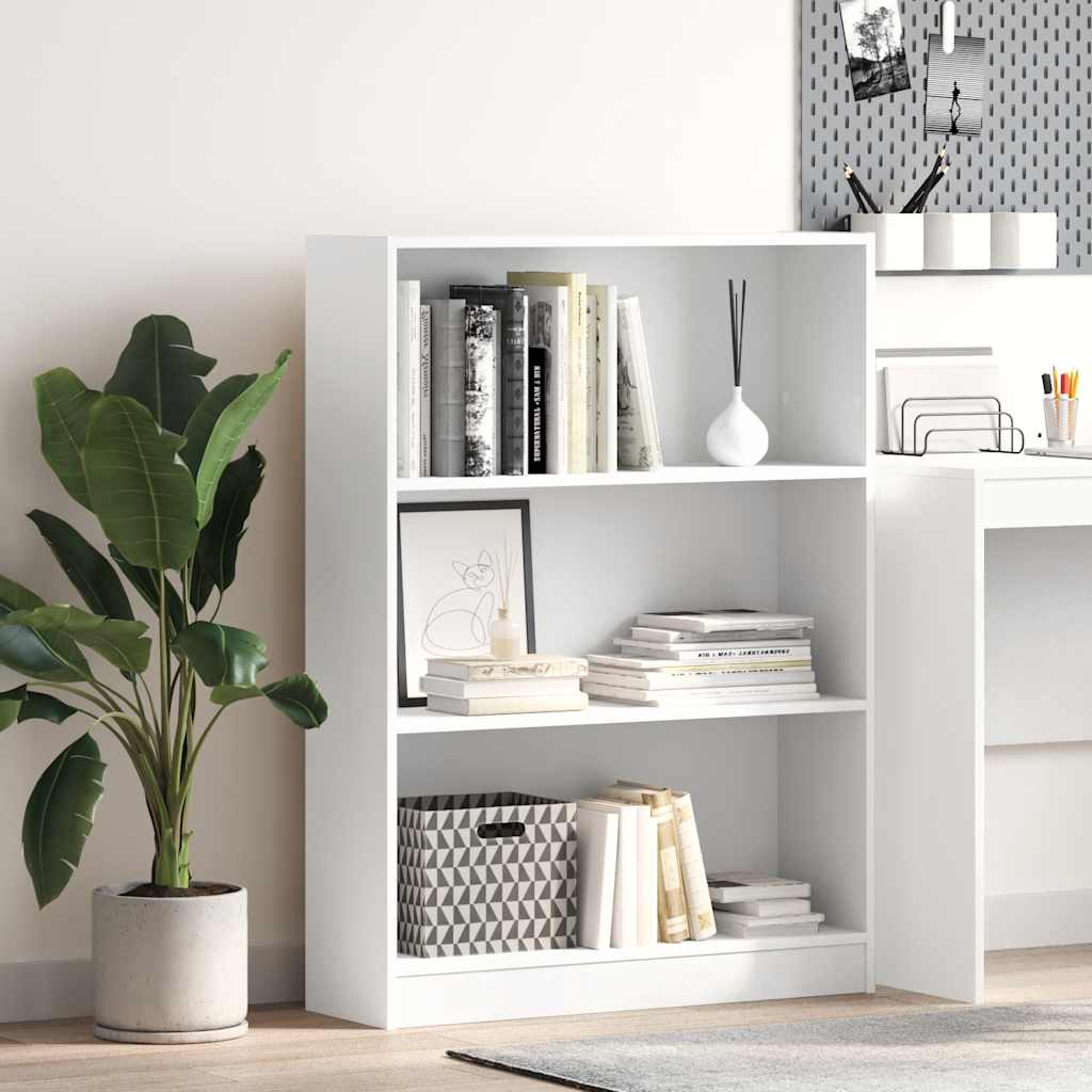 Regal za knjige bijeli 80x24x109 cm konstruirano drvo