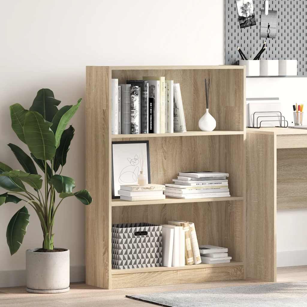 Regal za knjige boja hrasta 80x24x109 cm od konstruiranog drva