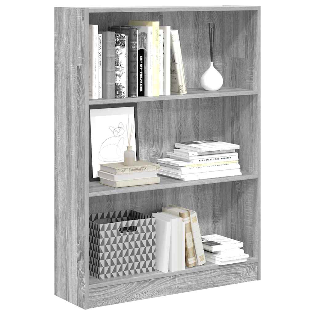 Regal za knjige boja hrasta 80x24x109 cm konstruirano drvo