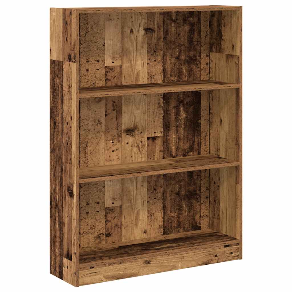 Regal za knjige boja starog drva 80x24x109 cm konstruirano drvo