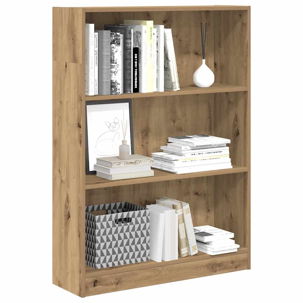 Regal za knjige boja hrasta 80x24x109 cm konstruirano drvo