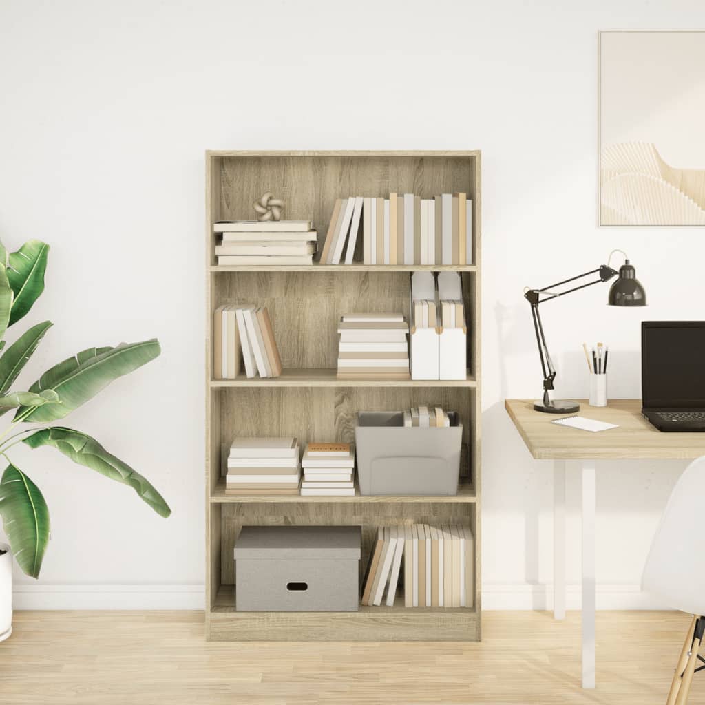 Regal za knjige boja hrasta 80x24x143 cm od konstruiranog drva