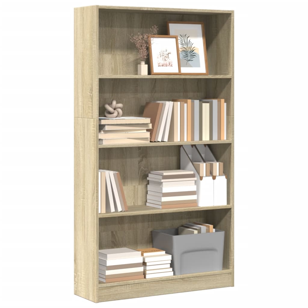 Regal za knjige boja hrasta 80x24x143 cm od konstruiranog drva