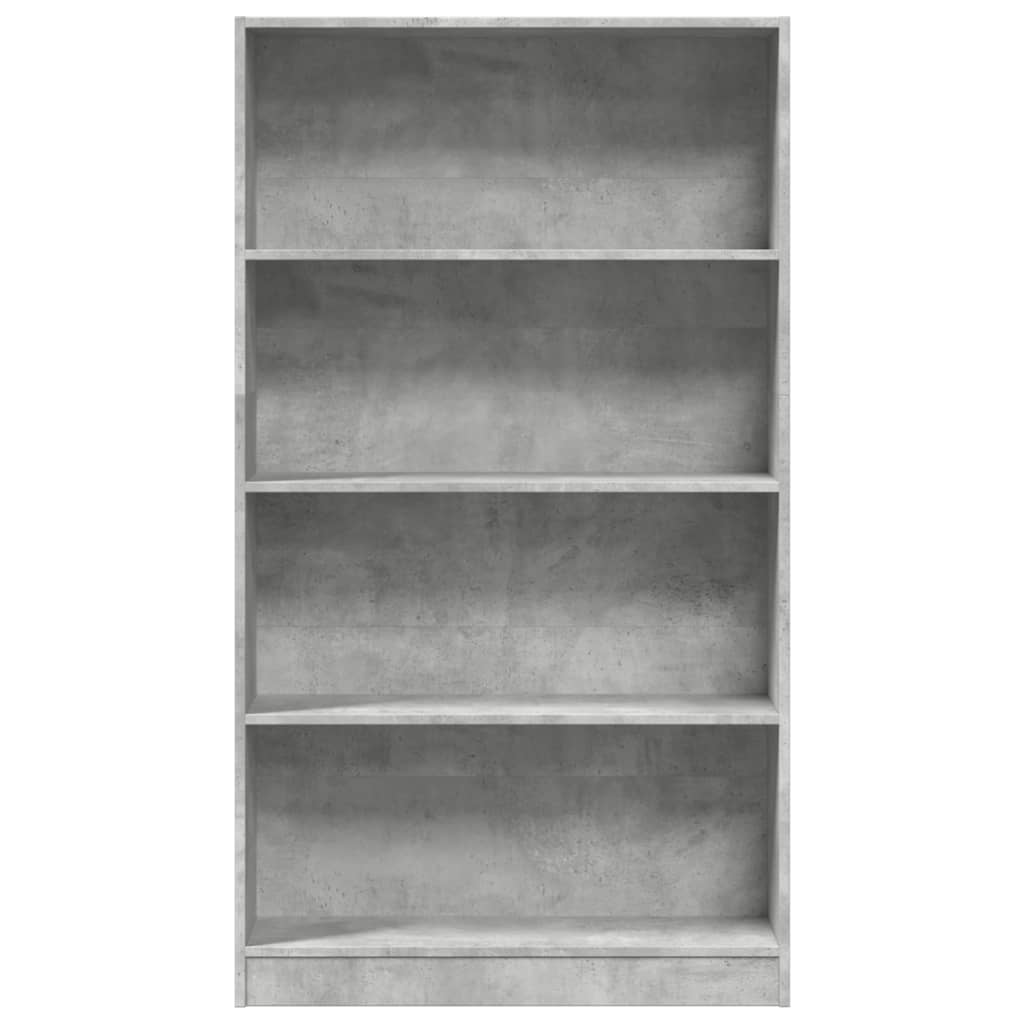 Regal za knjige boja betona 80x24x143 cm konstruirano drvo