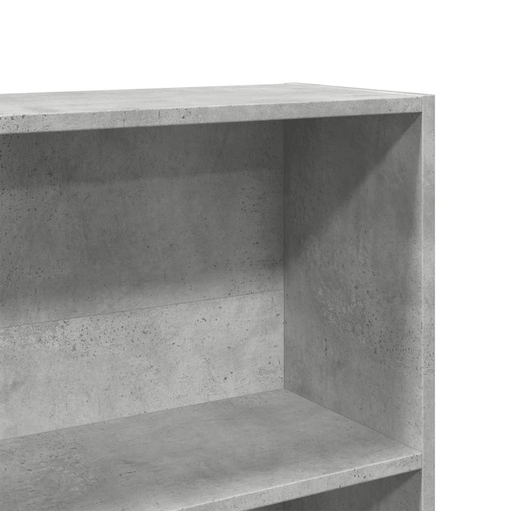 Regal za knjige boja betona 80x24x143 cm konstruirano drvo