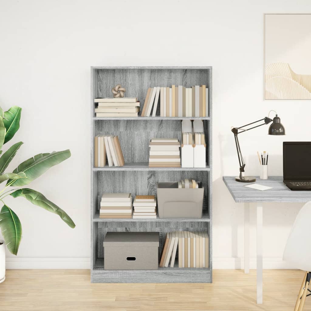 Regal za knjige boja hrasta 80x24x143 cm konstruirano drvo