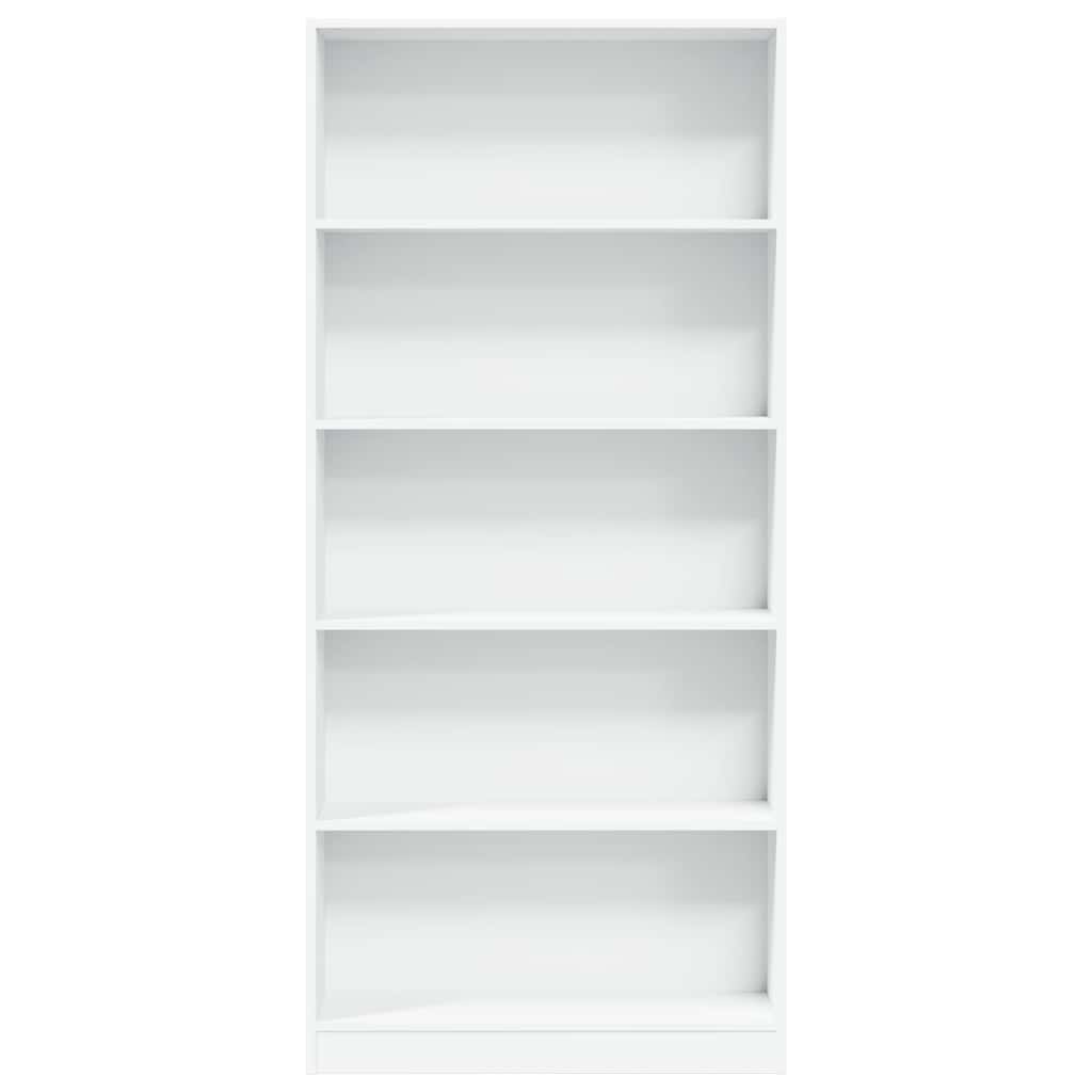 Regal za knjige bijeli 80 x 24 x 176 cm konstruirano drvo