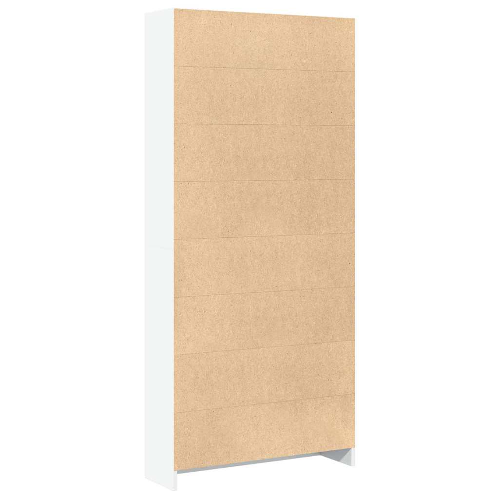 Regal za knjige bijeli 80 x 24 x 176 cm konstruirano drvo