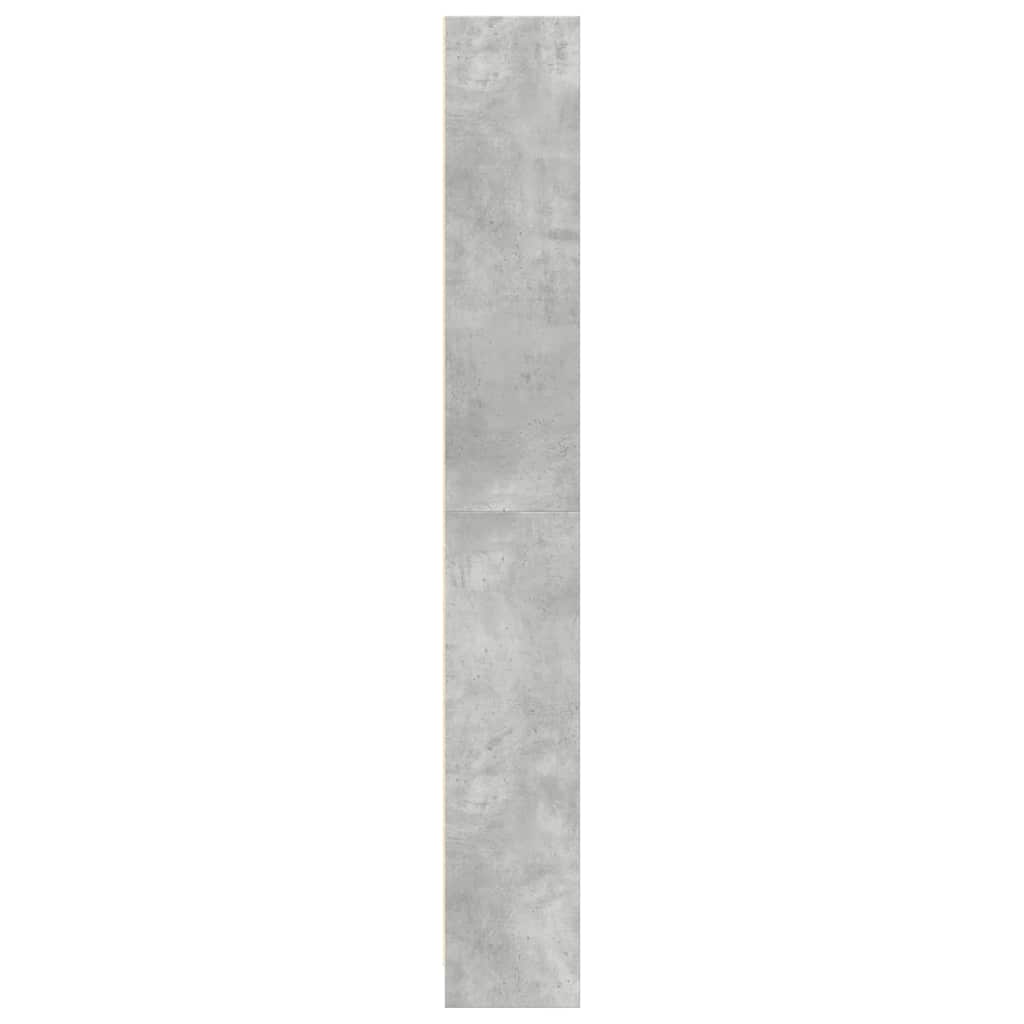 Regal za knjige siva boja betona 80x24x176 cm konstruirano drvo