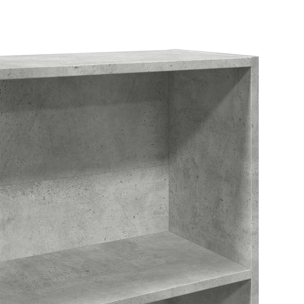 Regal za knjige siva boja betona 80x24x176 cm konstruirano drvo
