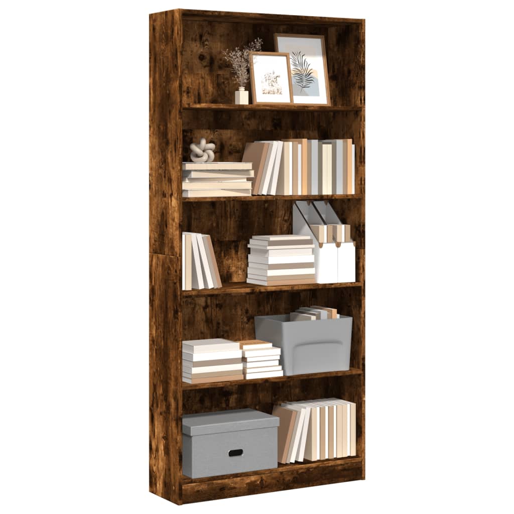 Regal za knjige boja hrasta 80x24x176 cm konstruirano drvo
