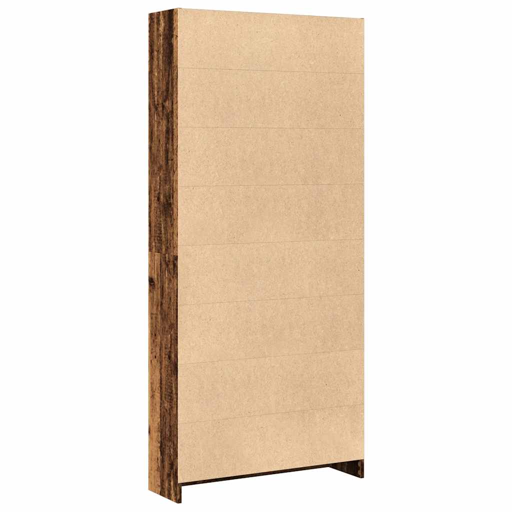 Regal za knjige boja starog drva 80x24x176 cm drveni