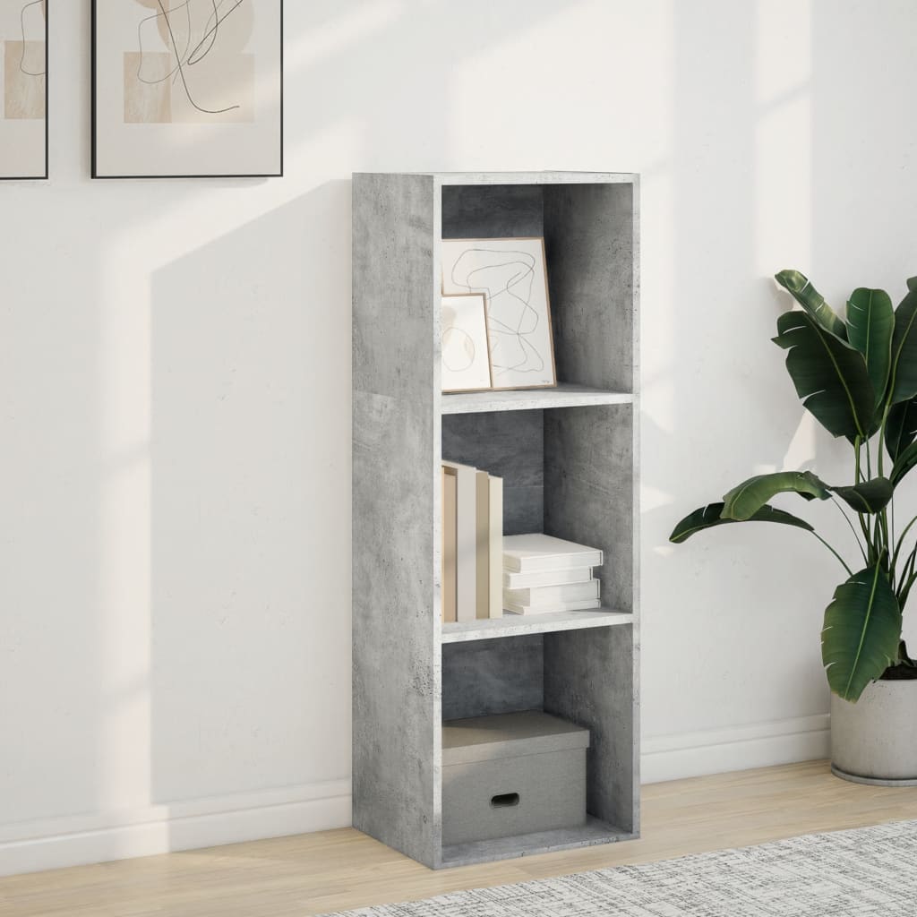 Regal za knjige boja betona 40x30x114 cm konstruirano drvo