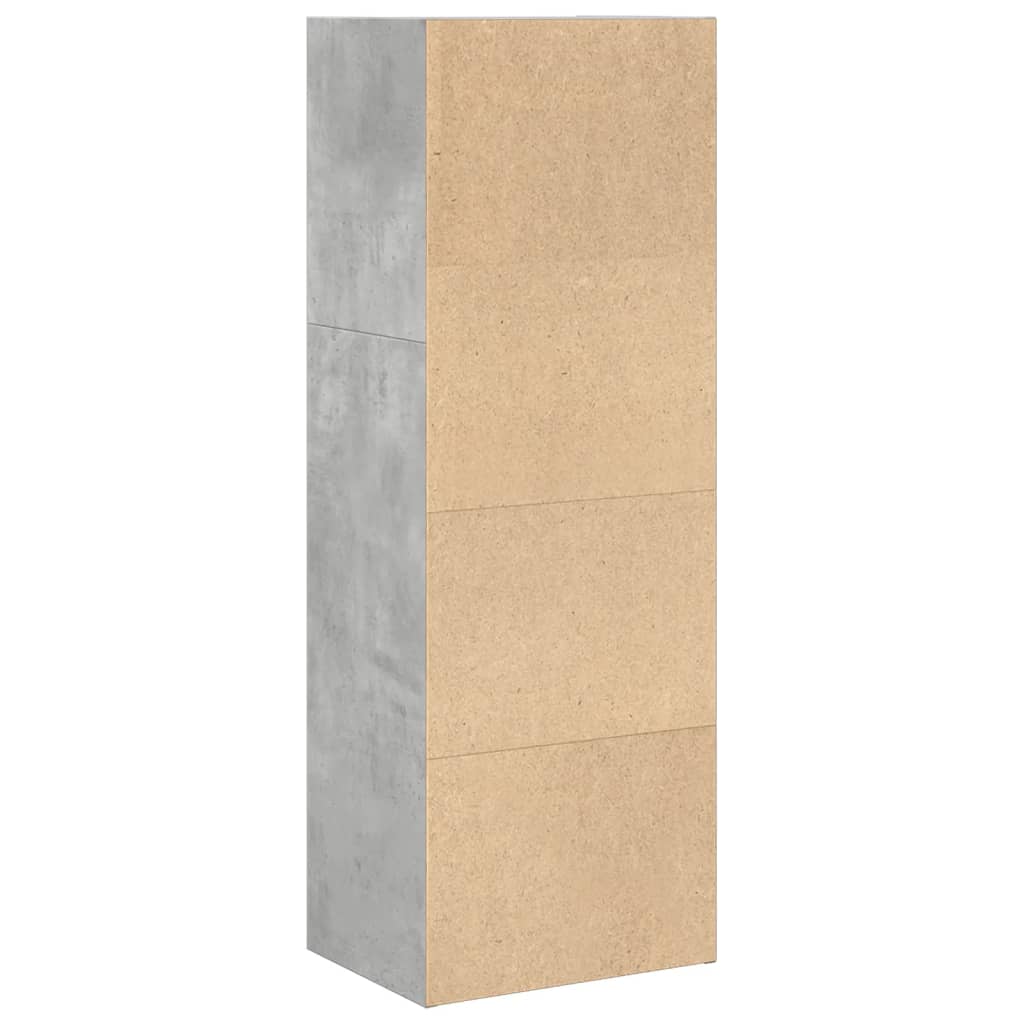 Regal za knjige boja betona 40x30x114 cm konstruirano drvo