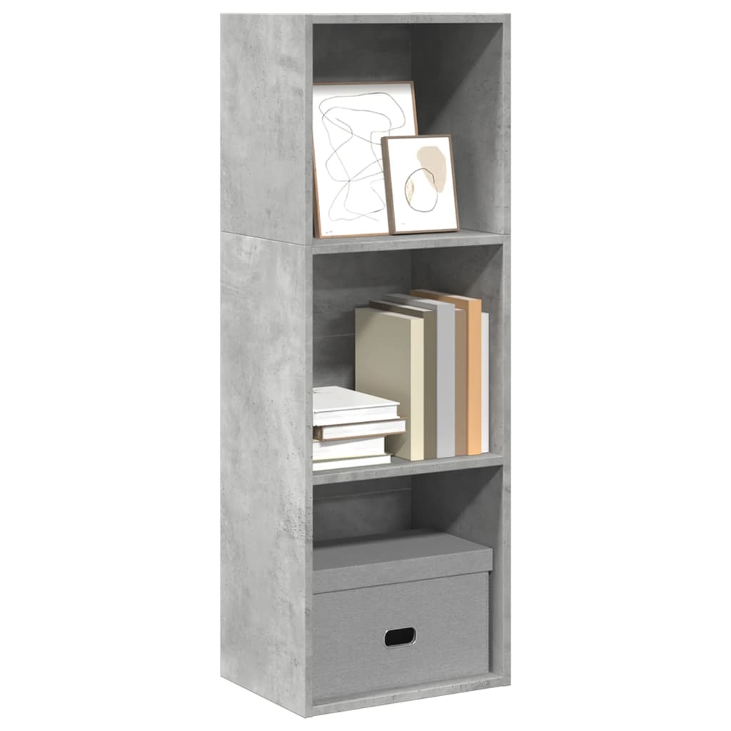 Regal za knjige boja betona 40x30x114 cm konstruirano drvo