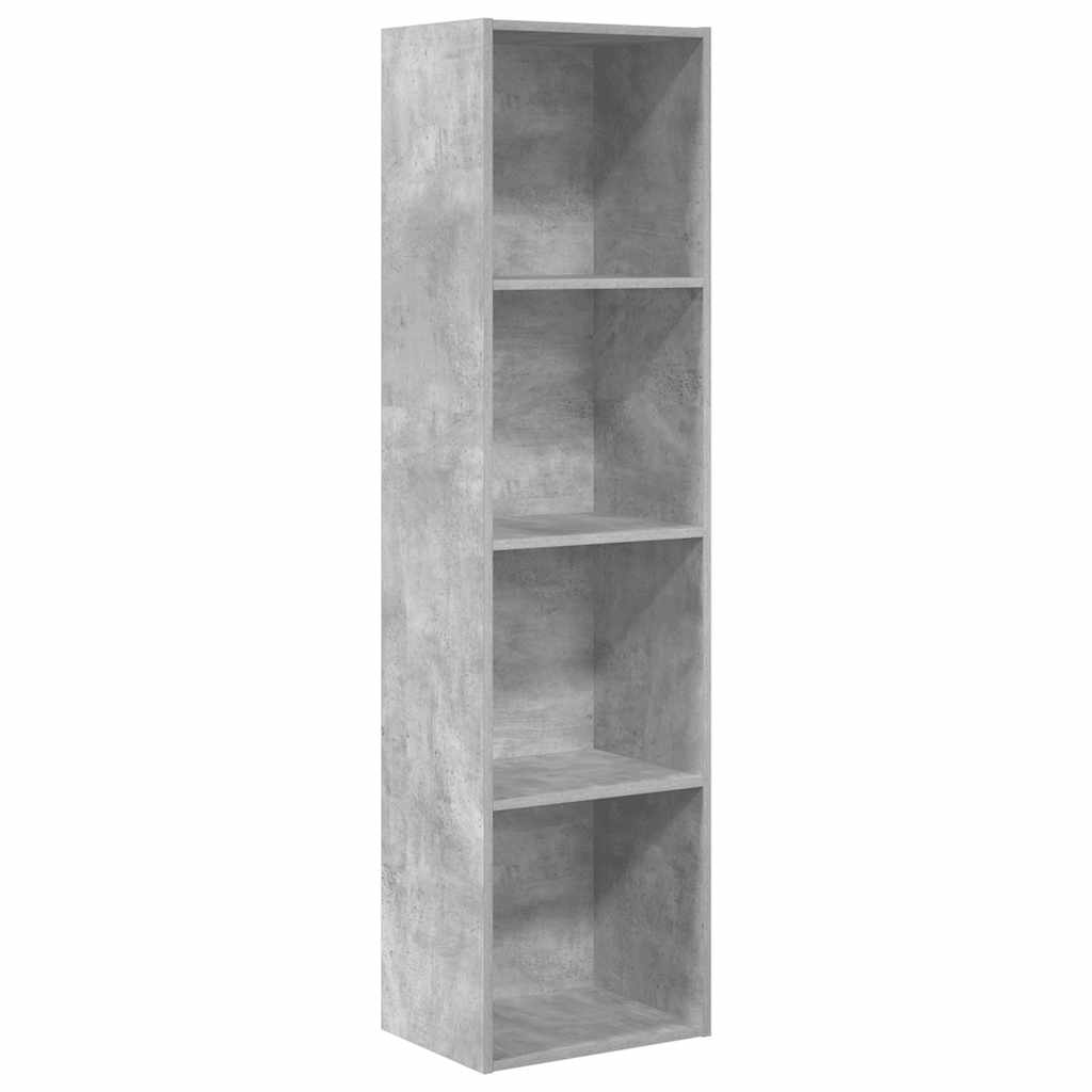 Regal za knjige boja betona 40x30x152 cm konstruirano drvo