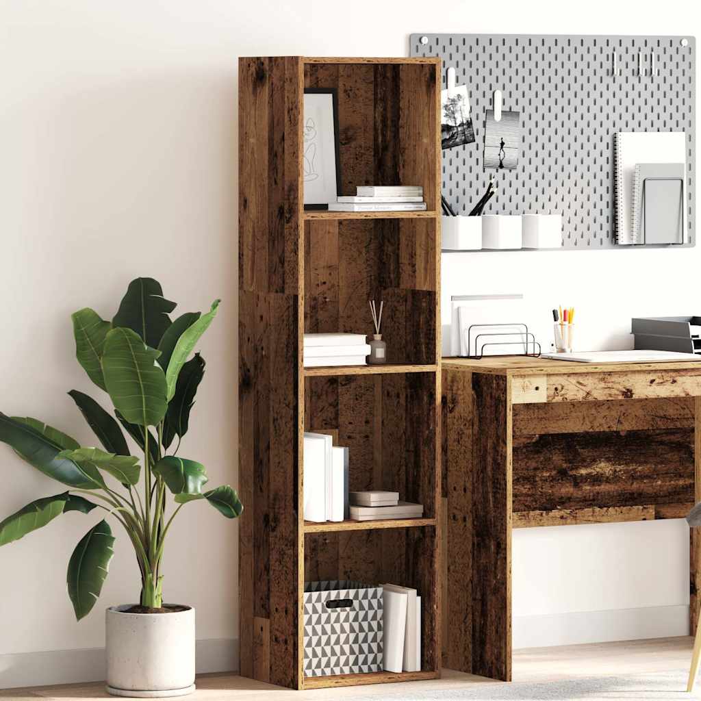 Regal za knjige boja starog drva 40x30x152 cm konstruirano drvo