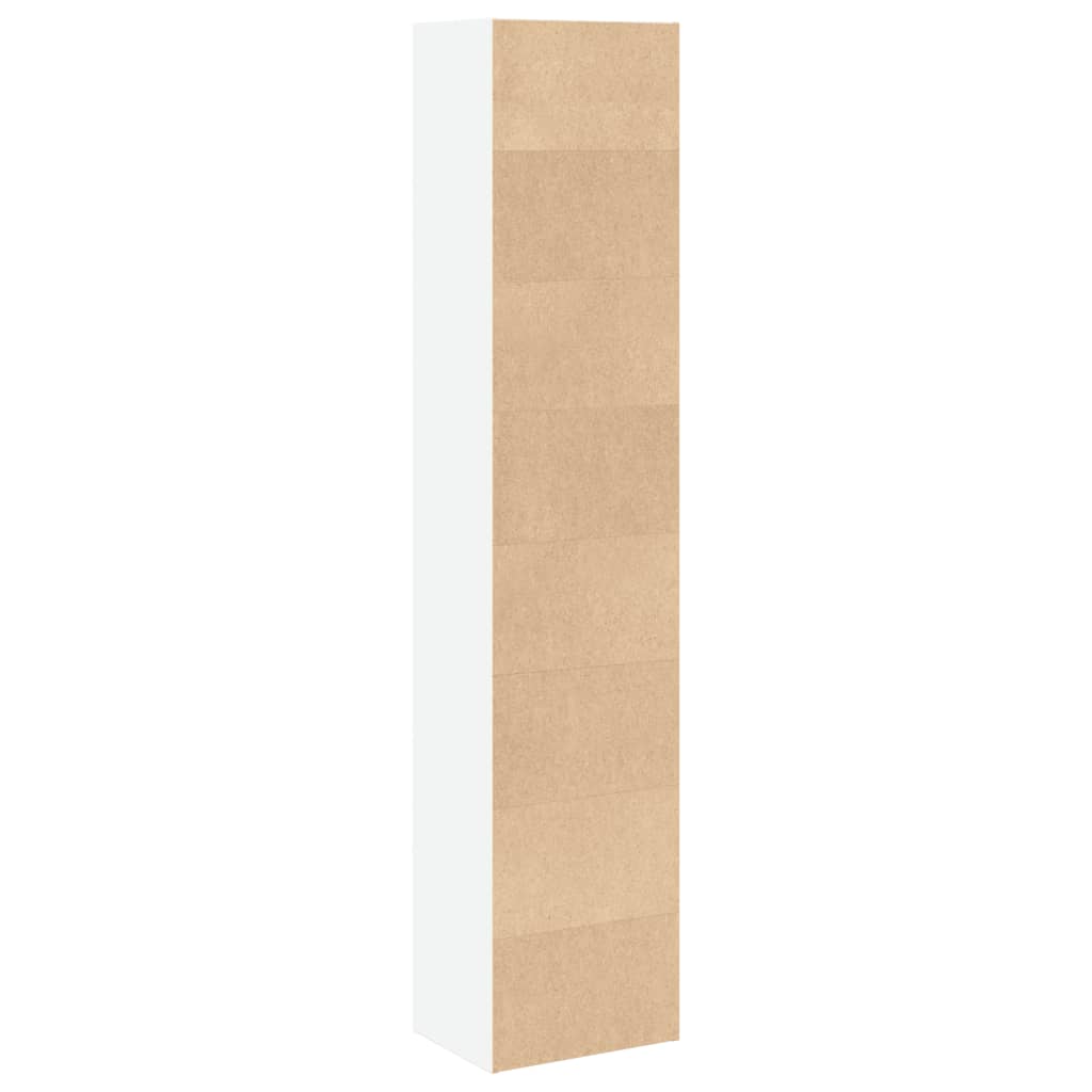 Regal za knjige bijeli 40 x 30 x 189 cm konstruirano drvo