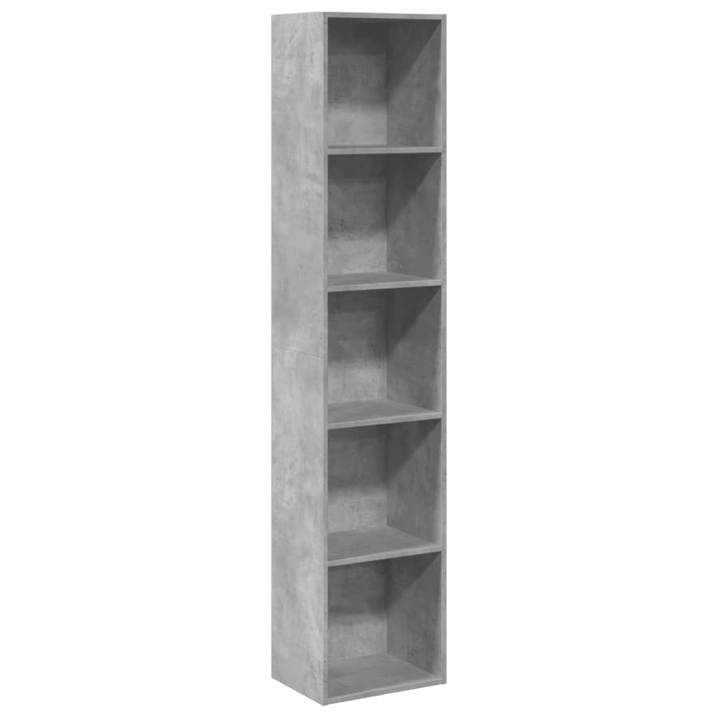 Regal za knjige boja betona 40x30x189 cm konstruirano drvo