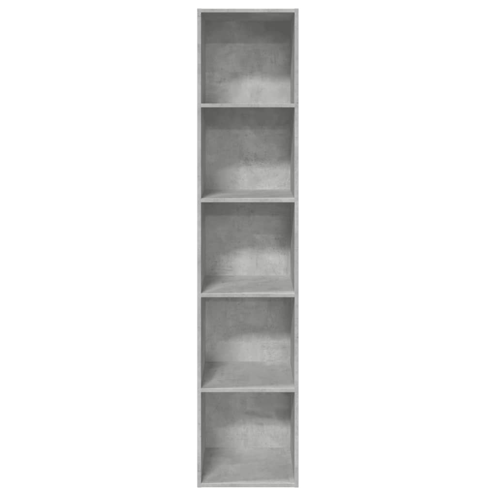 Regal za knjige boja betona 40x30x189 cm konstruirano drvo