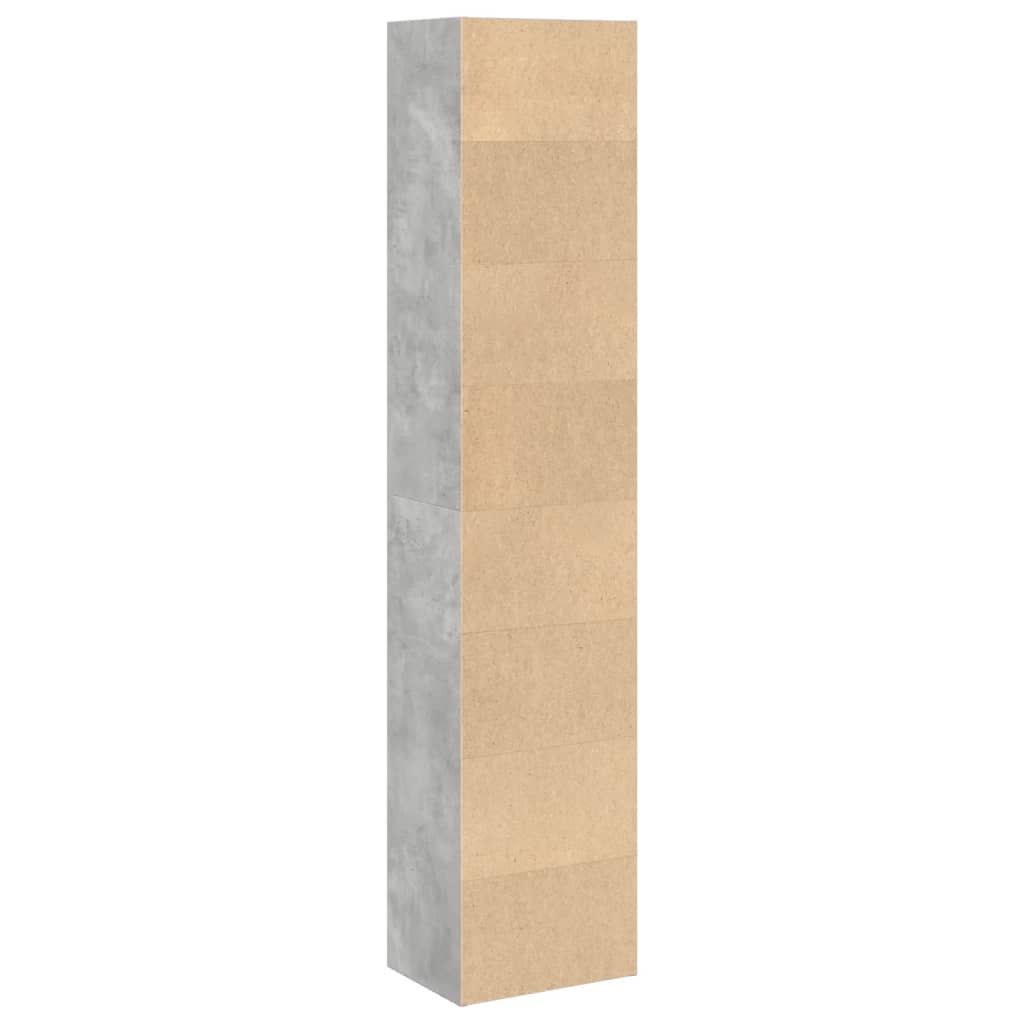 Regal za knjige boja betona 40x30x189 cm konstruirano drvo