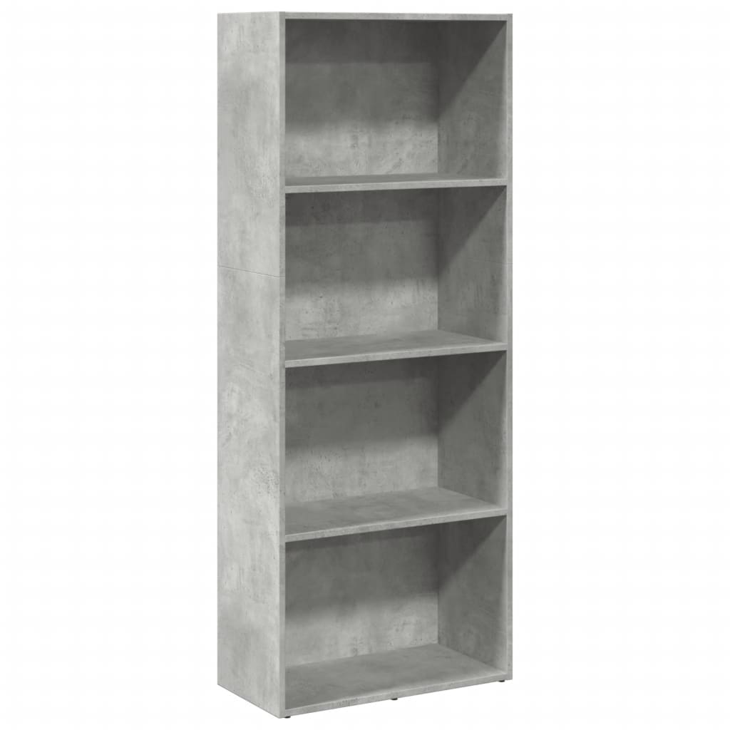 Regal za knjige boja betona 60x30x152 cm konstruirano drvo