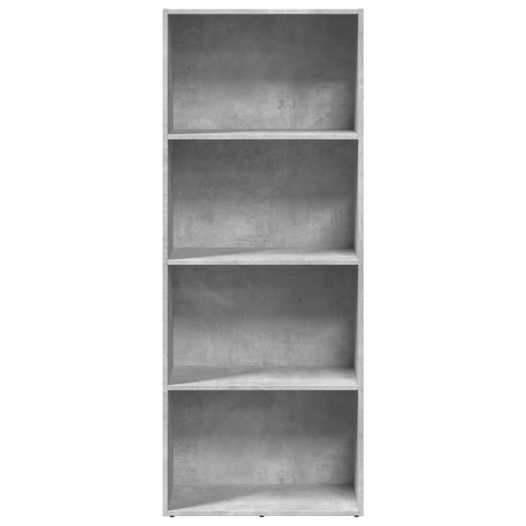 Regal za knjige boja betona 60x30x152 cm konstruirano drvo
