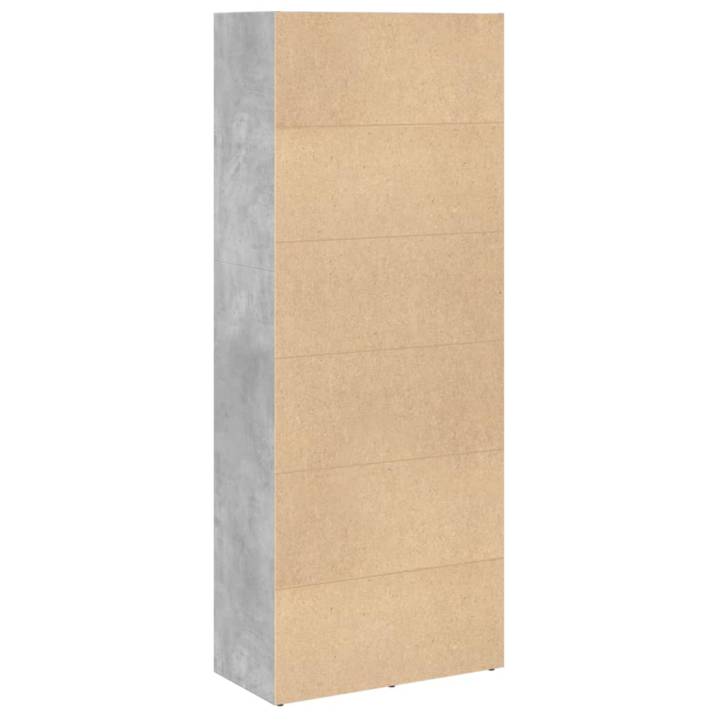 Regal za knjige boja betona 60x30x152 cm konstruirano drvo