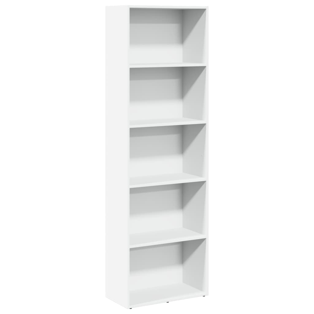 Regal za knjige bijeli 60x30x189 cm od konstruiranog drva