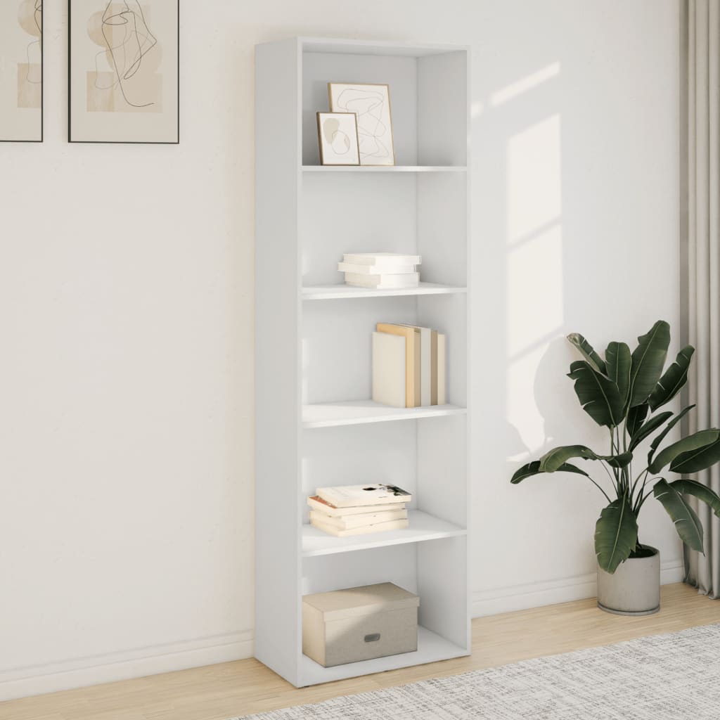 Regal za knjige bijeli 60x30x189 cm od konstruiranog drva