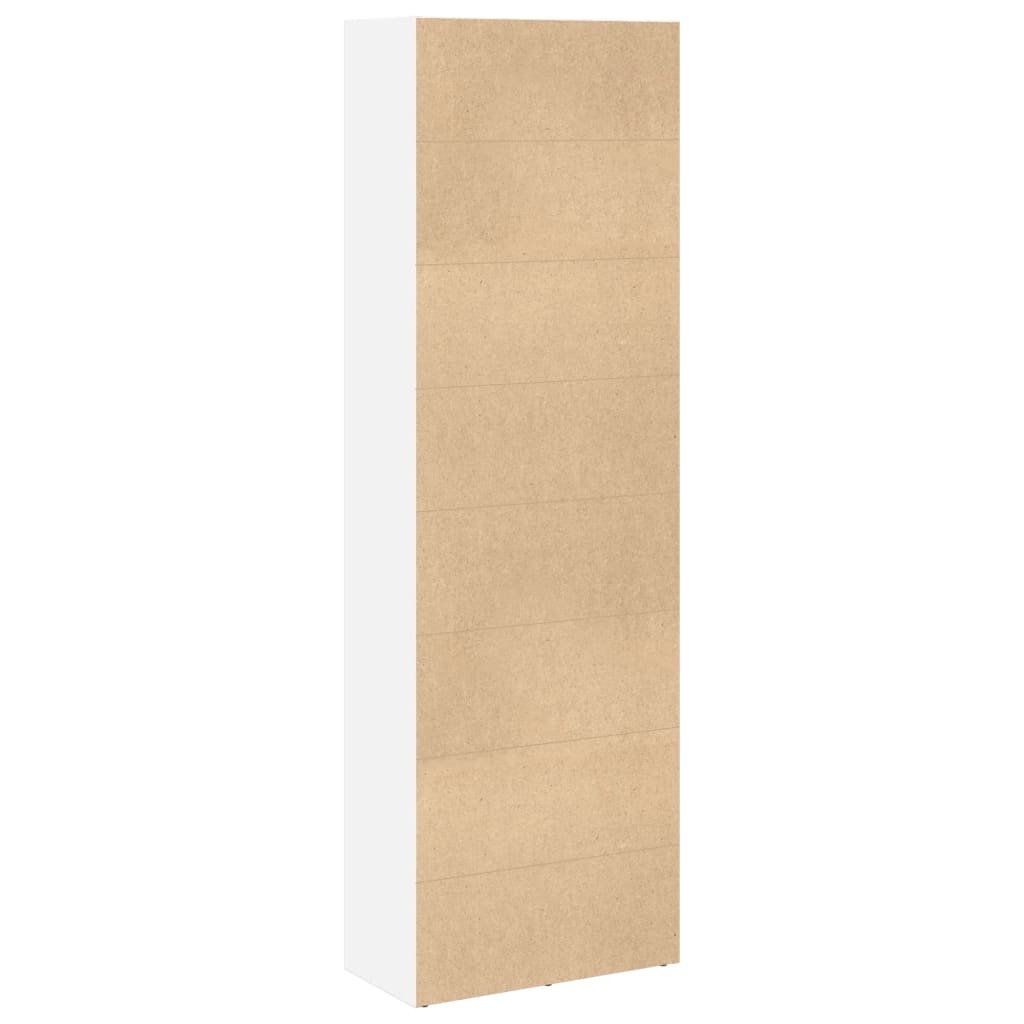 Regal za knjige bijeli 60x30x189 cm od konstruiranog drva