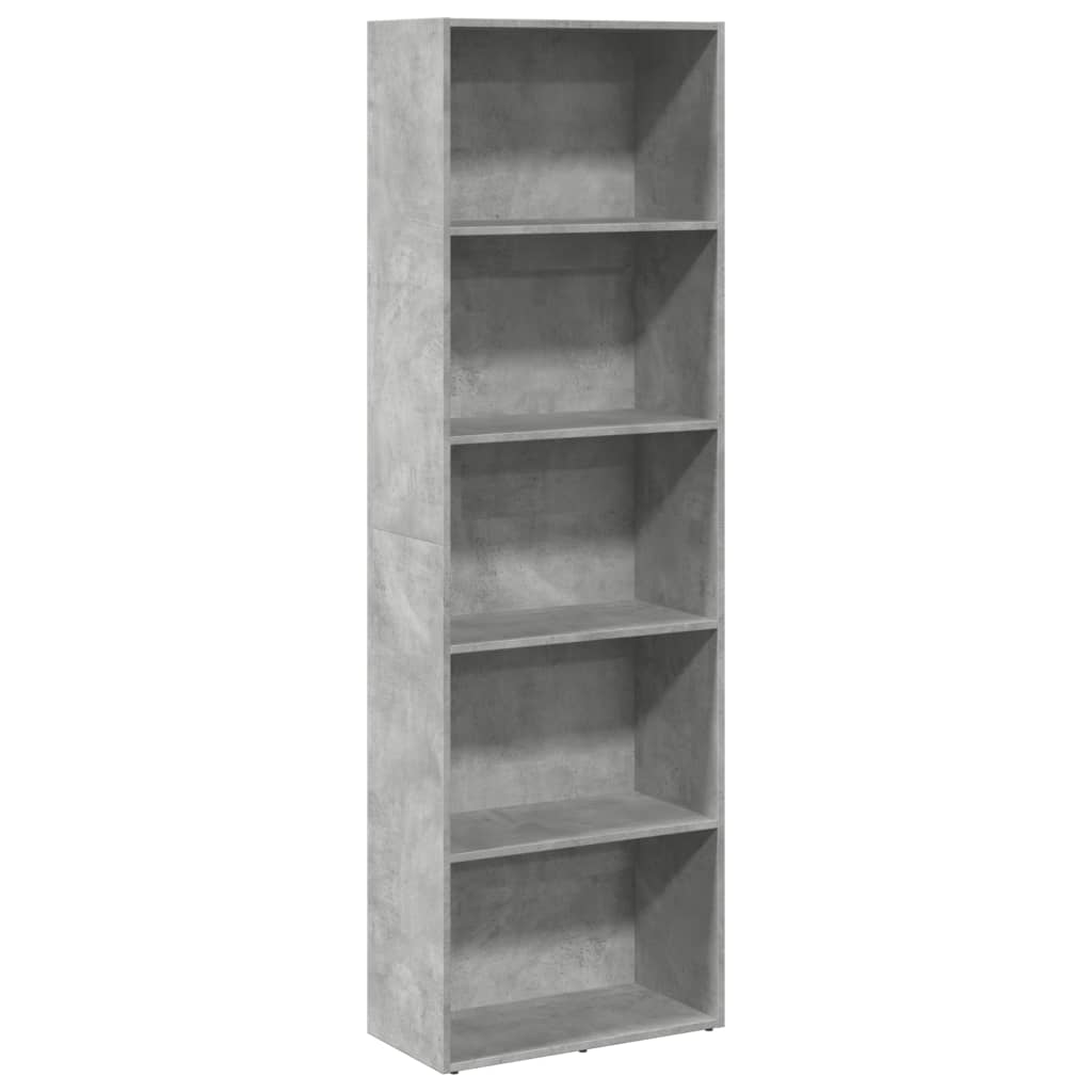 Regal za knjige boja betona 60x30x189 cm konstruirano drvo