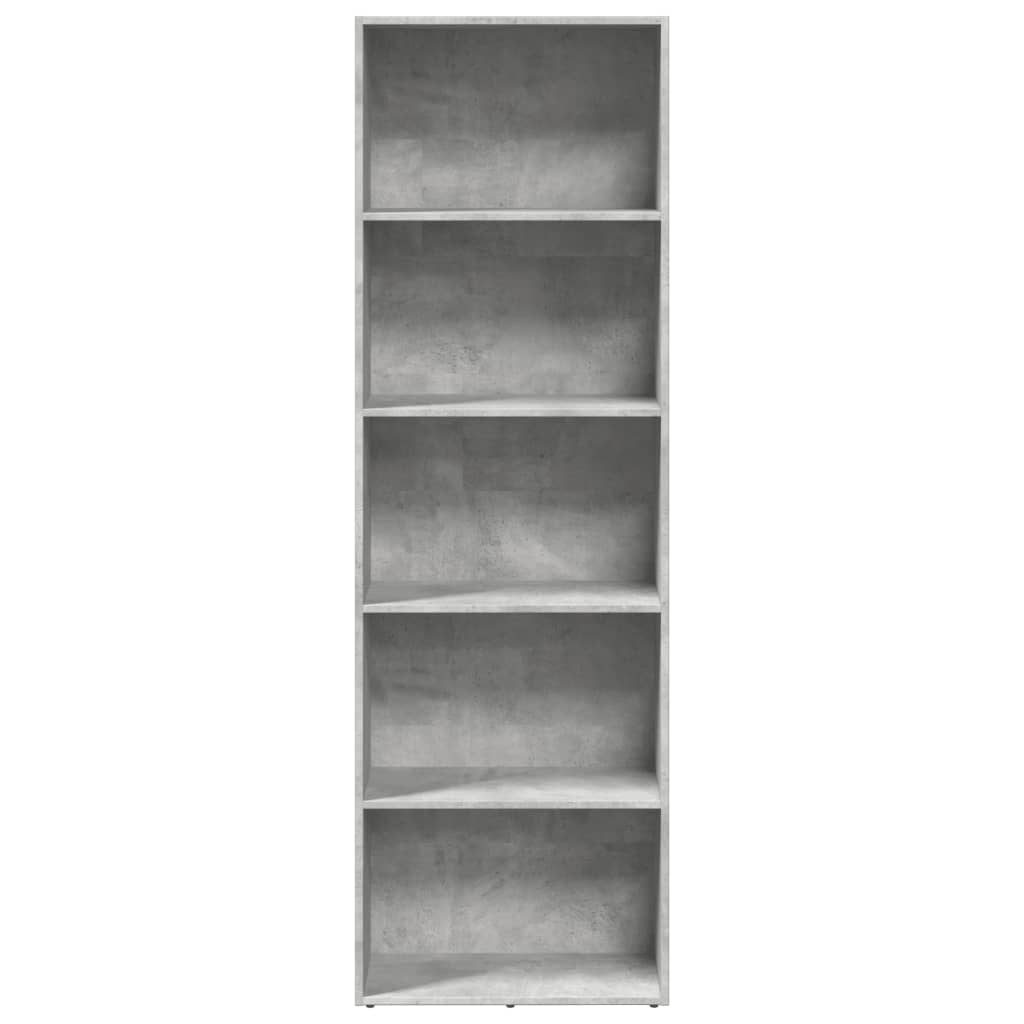 Regal za knjige boja betona 60x30x189 cm konstruirano drvo