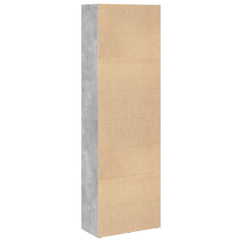 Regal za knjige boja betona 60x30x189 cm konstruirano drvo