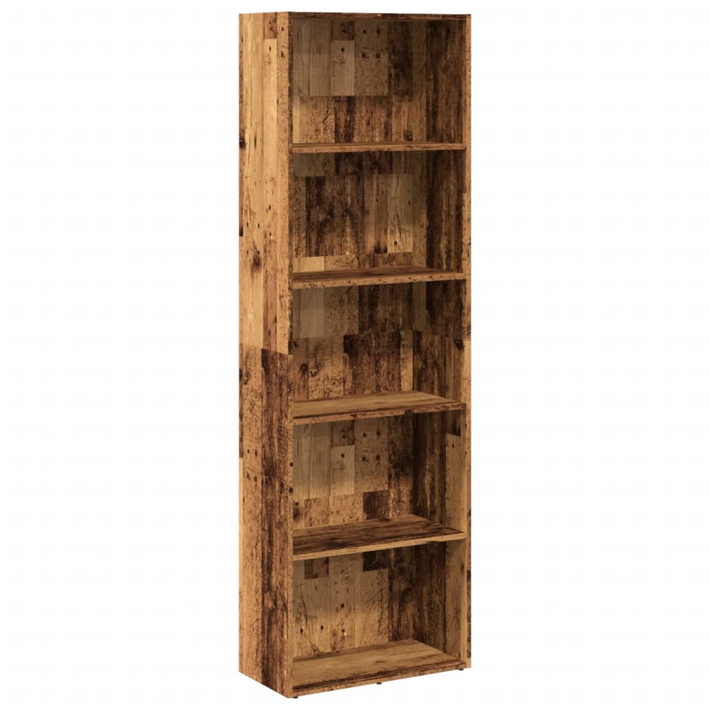 Regal za knjige boja starog drva 60x30x189 cm konstruirano drvo