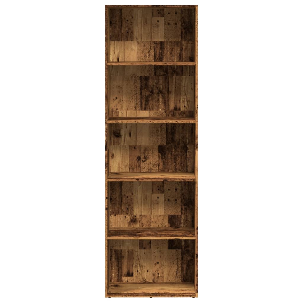Regal za knjige boja starog drva 60x30x189 cm konstruirano drvo