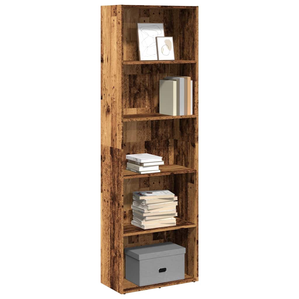 Regal za knjige boja starog drva 60x30x189 cm konstruirano drvo