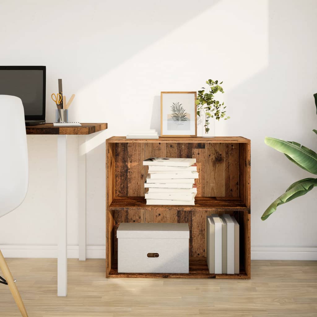 Regal za knjige boja staro drvo 80x30x77 cm konstruirano drvo