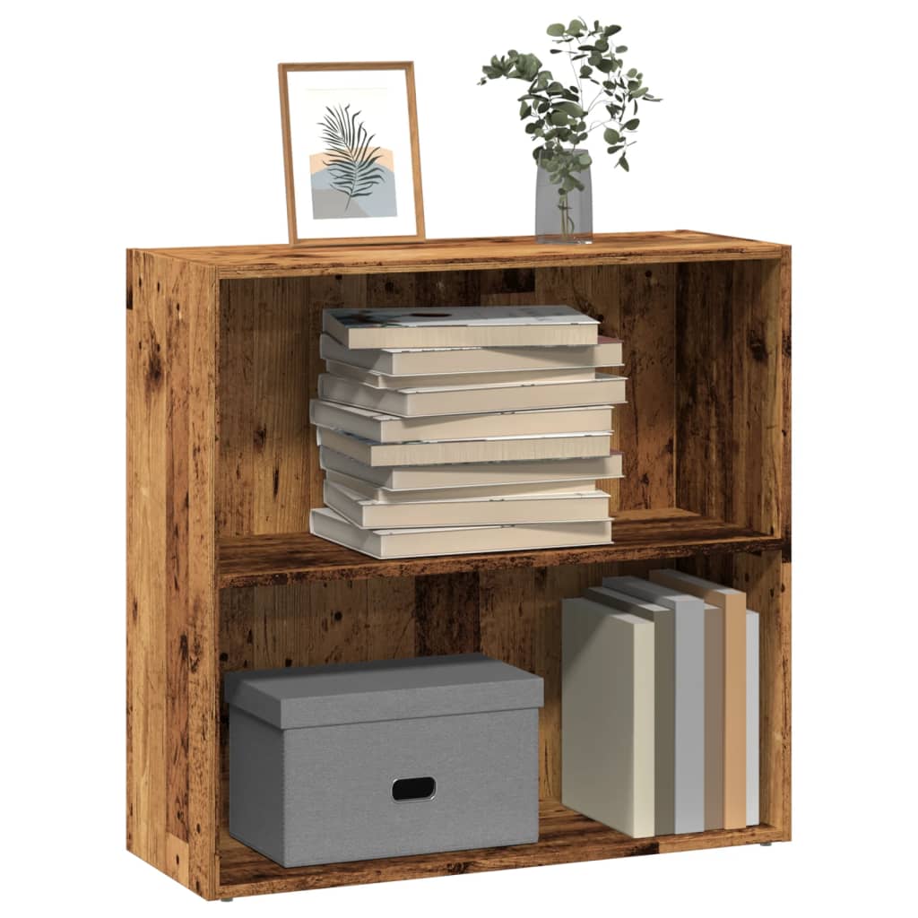 Regal za knjige boja staro drvo 80x30x77 cm konstruirano drvo