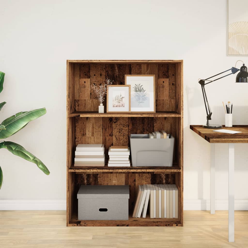 Regal za knjige boja starog drva 80x30x114 cm konstruirano drvo