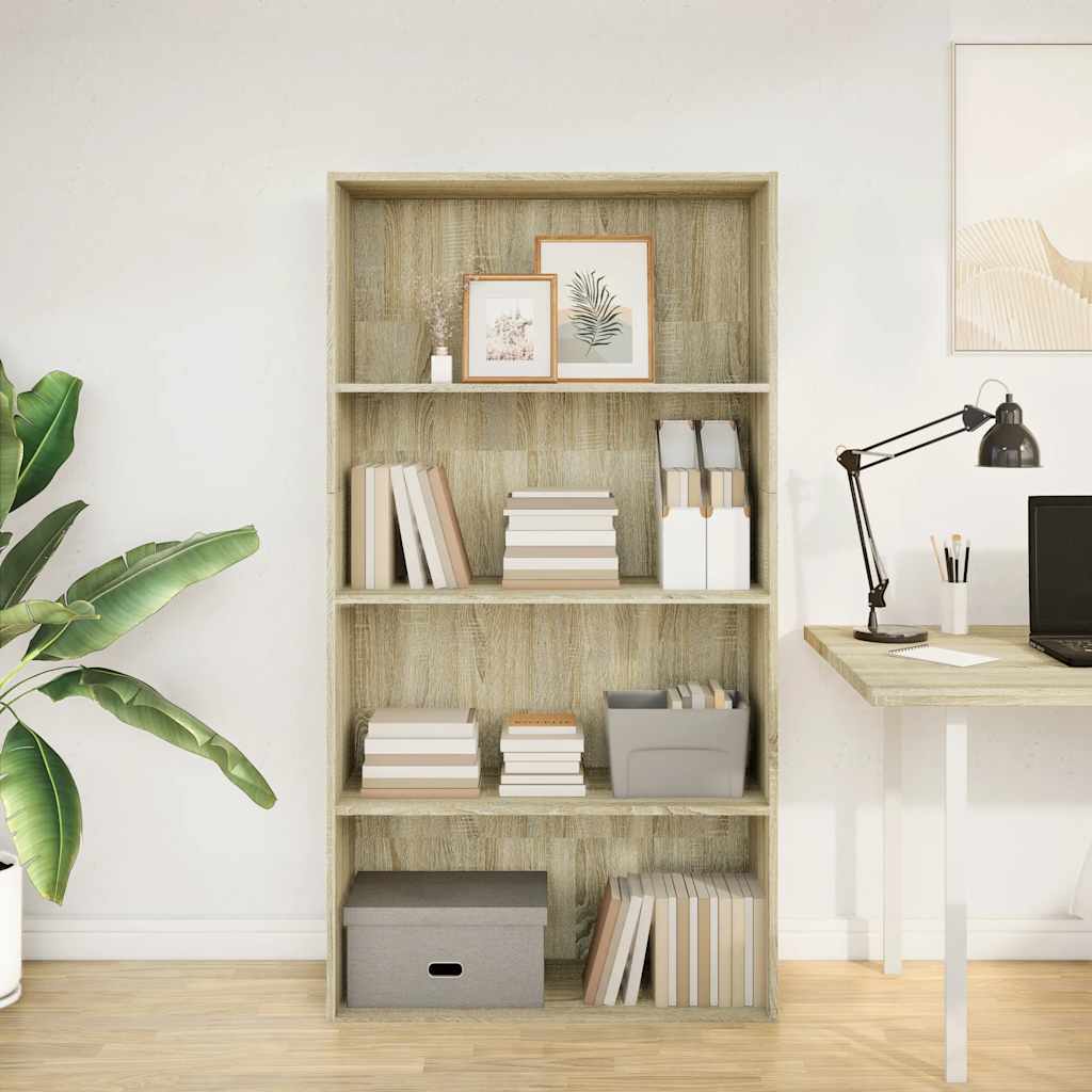Regal za knjige boja hrasta 80x30x152 cm od konstruiranog drva