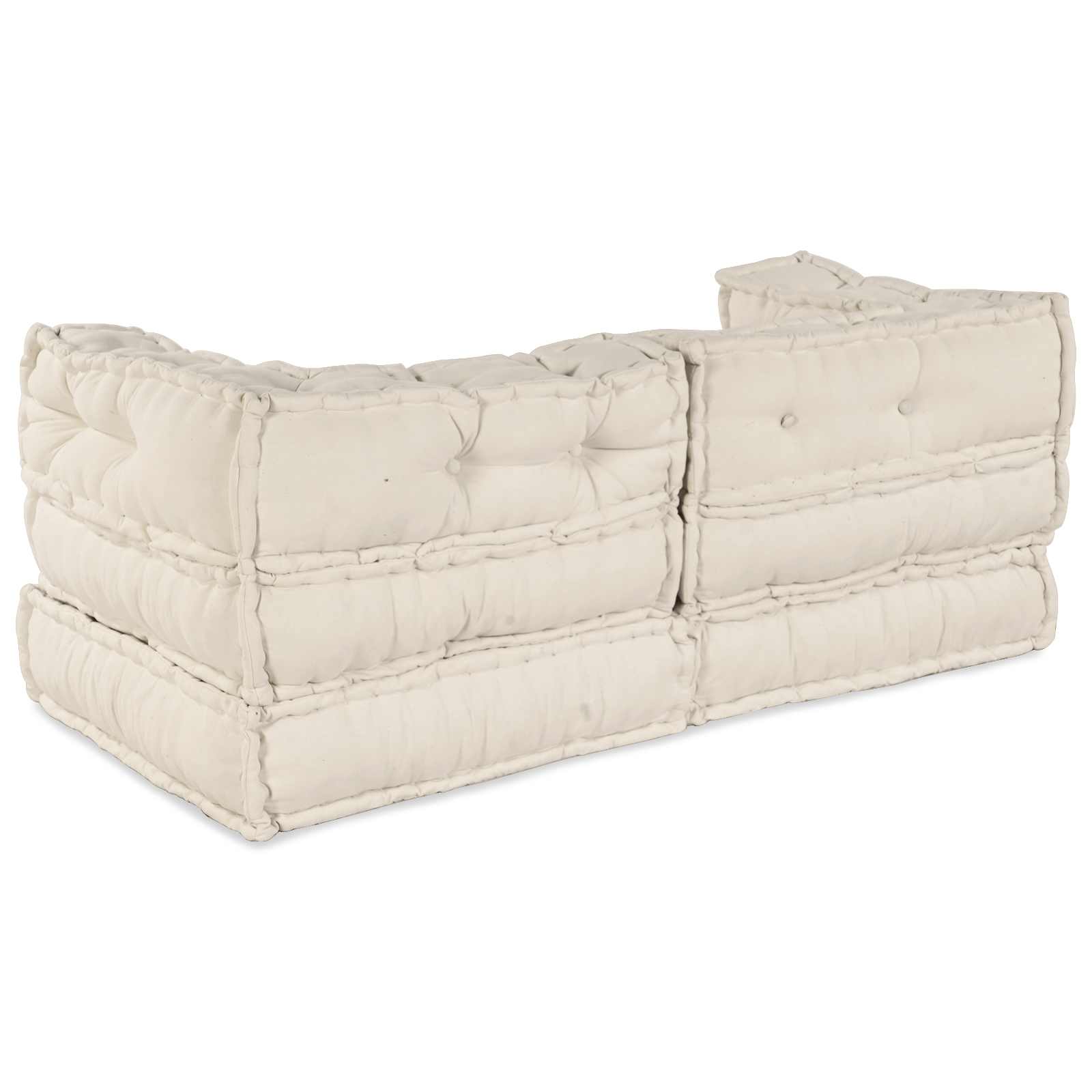 Modularna sofa 2 pcs Krem 140 x 70 x 56 cm Tkanina