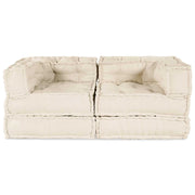 Modularna sofa 2 pcs Krem 140 x 70 x 56 cm Tkanina