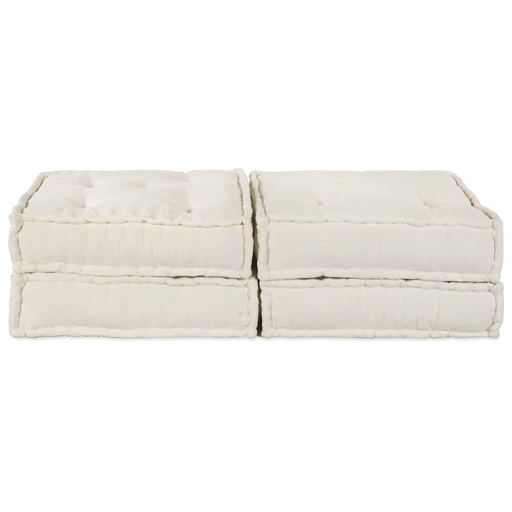 Modularna sofa 2 pcs Krem 140 x 70 x 36 cm Tkanina