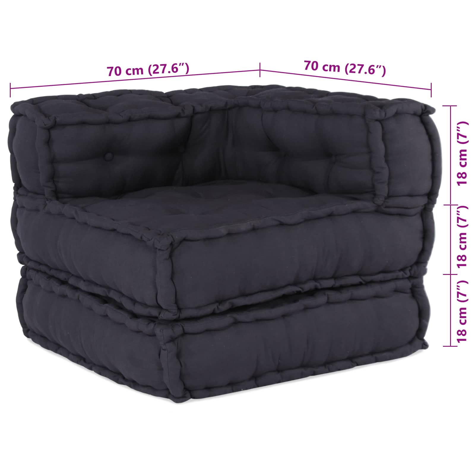 Modularna sofa 4 pcs Antracit Tkanina