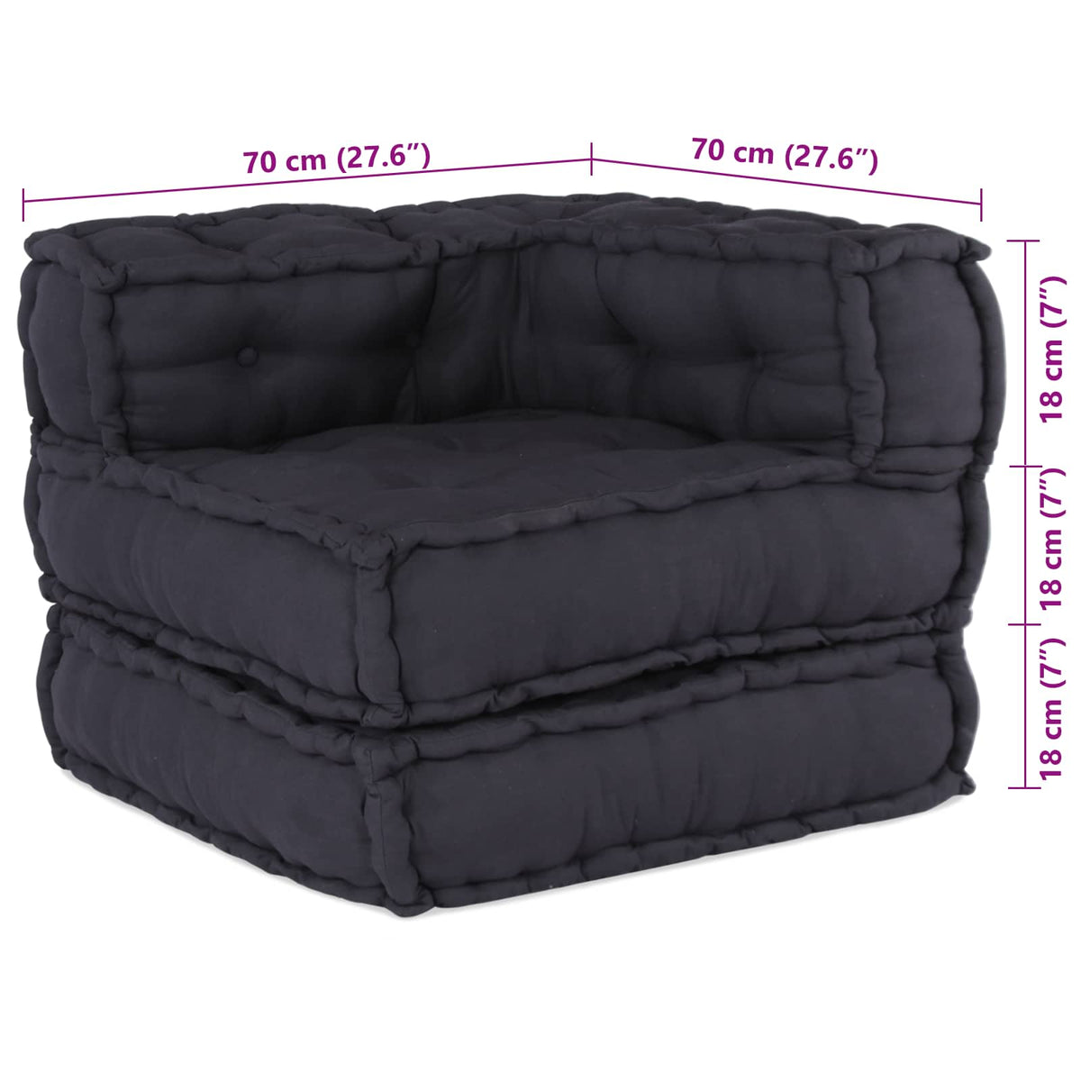 Modularna sofa 4 pcs Antracit Tkanina